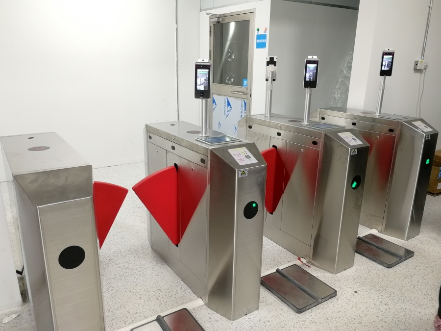 惠州測(cè)溫人臉三通道ESD靜電翼閘